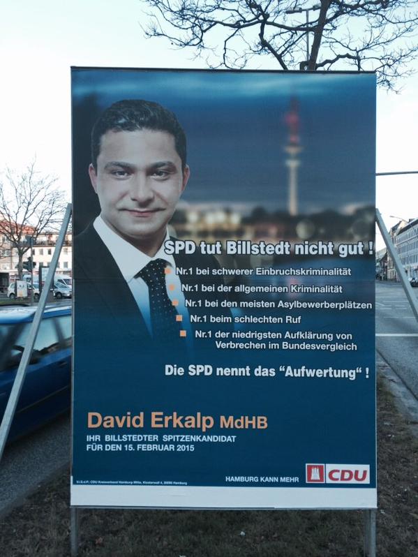CDU-Refugiados afiches hamburg campaña electoral