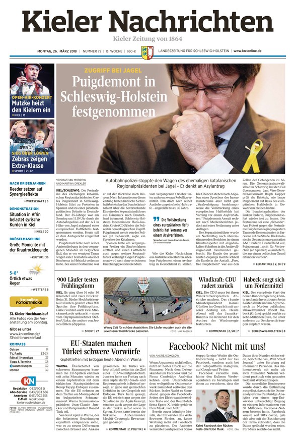 Kieler Nachricheten - 26.3.2018